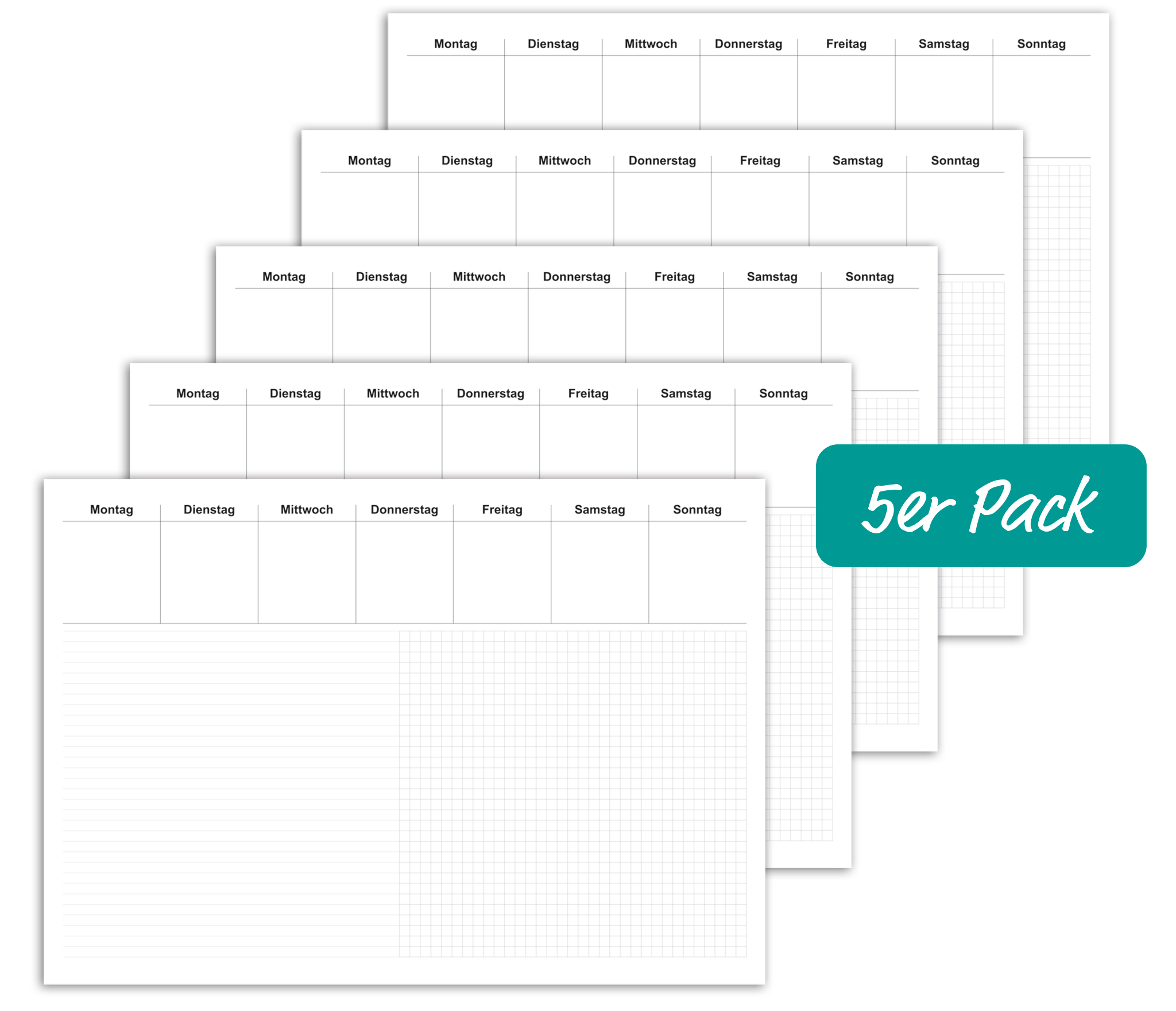 rnk-office-schreibunterlage-600x420-liniert-kariert-5er-pack image 1