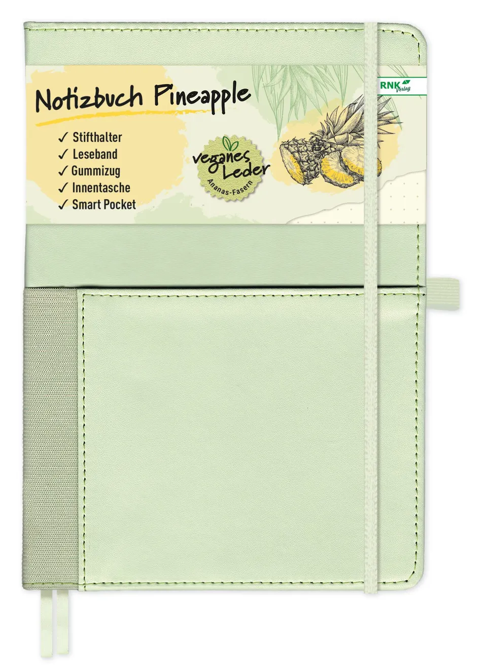 rnk-pineapple-notizbuch-a5-ananasfasern-pastellgr-n image 1