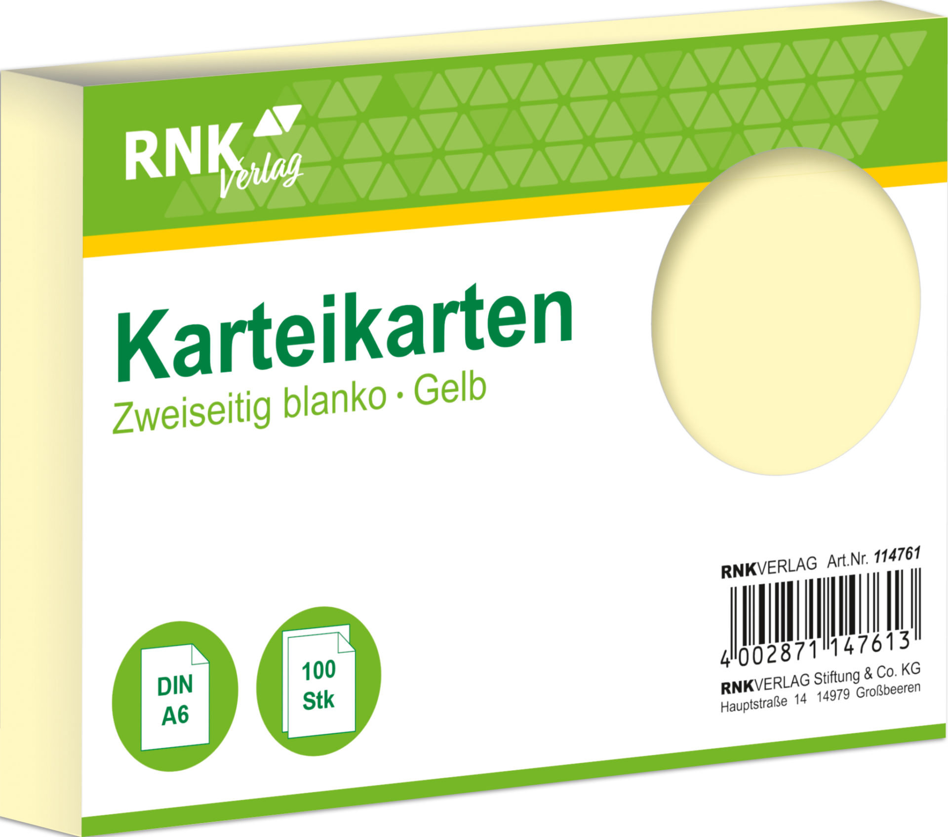 rnk-karteikarten-a6-gelb-blanko-100-st-ck-pastell image 1