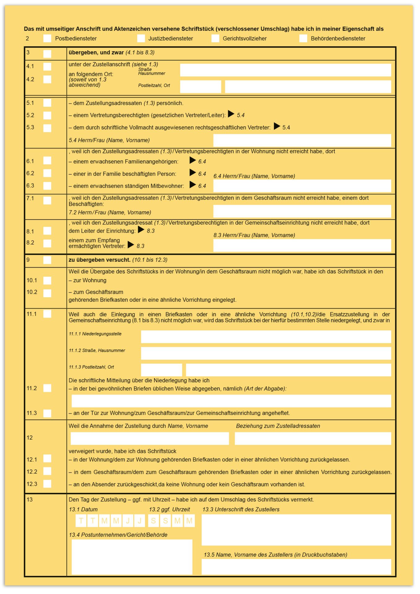 rnk-zustellungsurkunden-din-a4-gelb-100-st-ck image 2