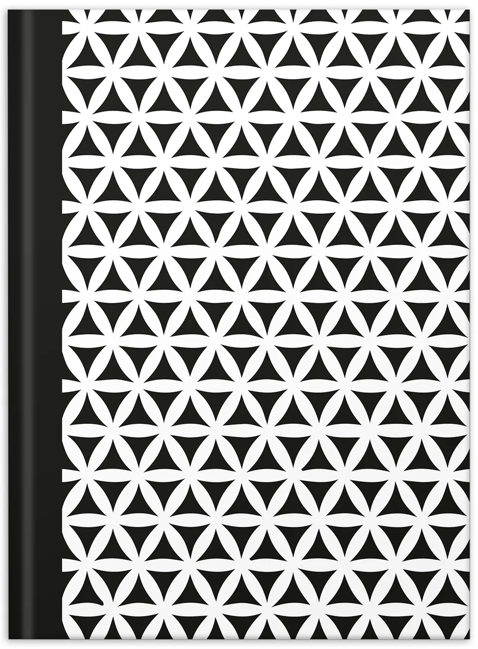 rnk-black-white-flowers-notizbuch-a5-dotted-hardcover image 1