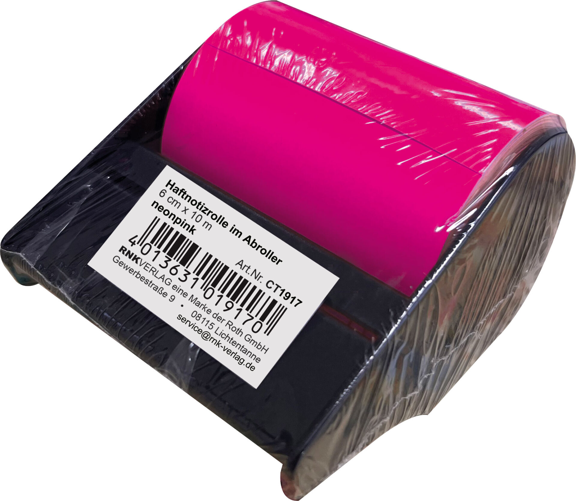 rnk-haftnotiz-abroller-60-mm-neonpink-nachf-llbar image 2