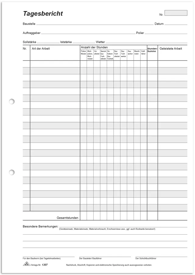 rnk-bau-tagesbericht-block-2x50-blatt-selbstdurchschreibend image 1