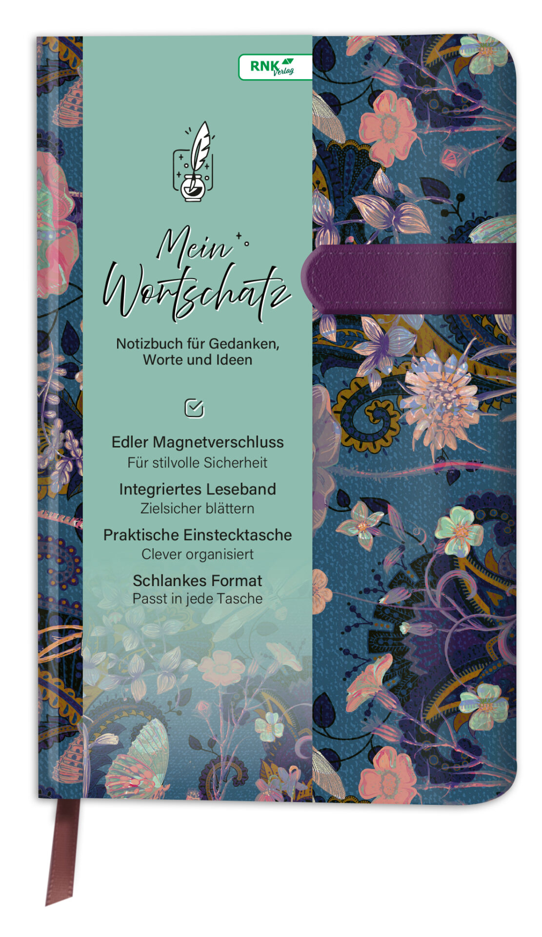 rnk-dragonfly-notizbuch-liniert-135x210-mm-mit-magnetverschluss image 2