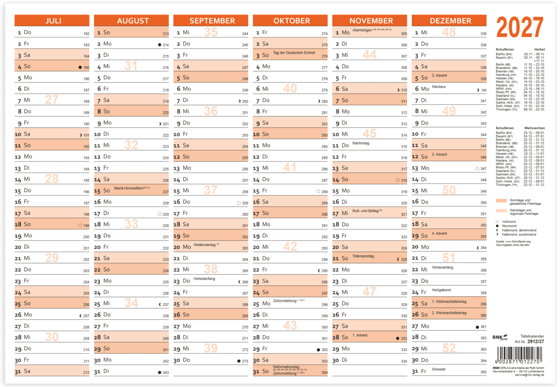 rnk-tafelkalender-2027-din-a4-orange-karton-25-st-ck image 2