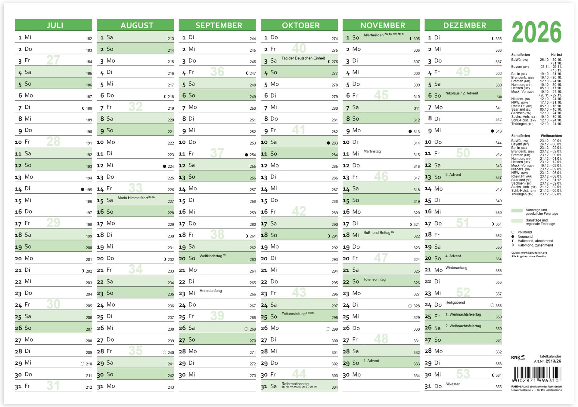 rnk-tafelkalender-2026-din-b4-gr-n-karton-25-st-ck image 2