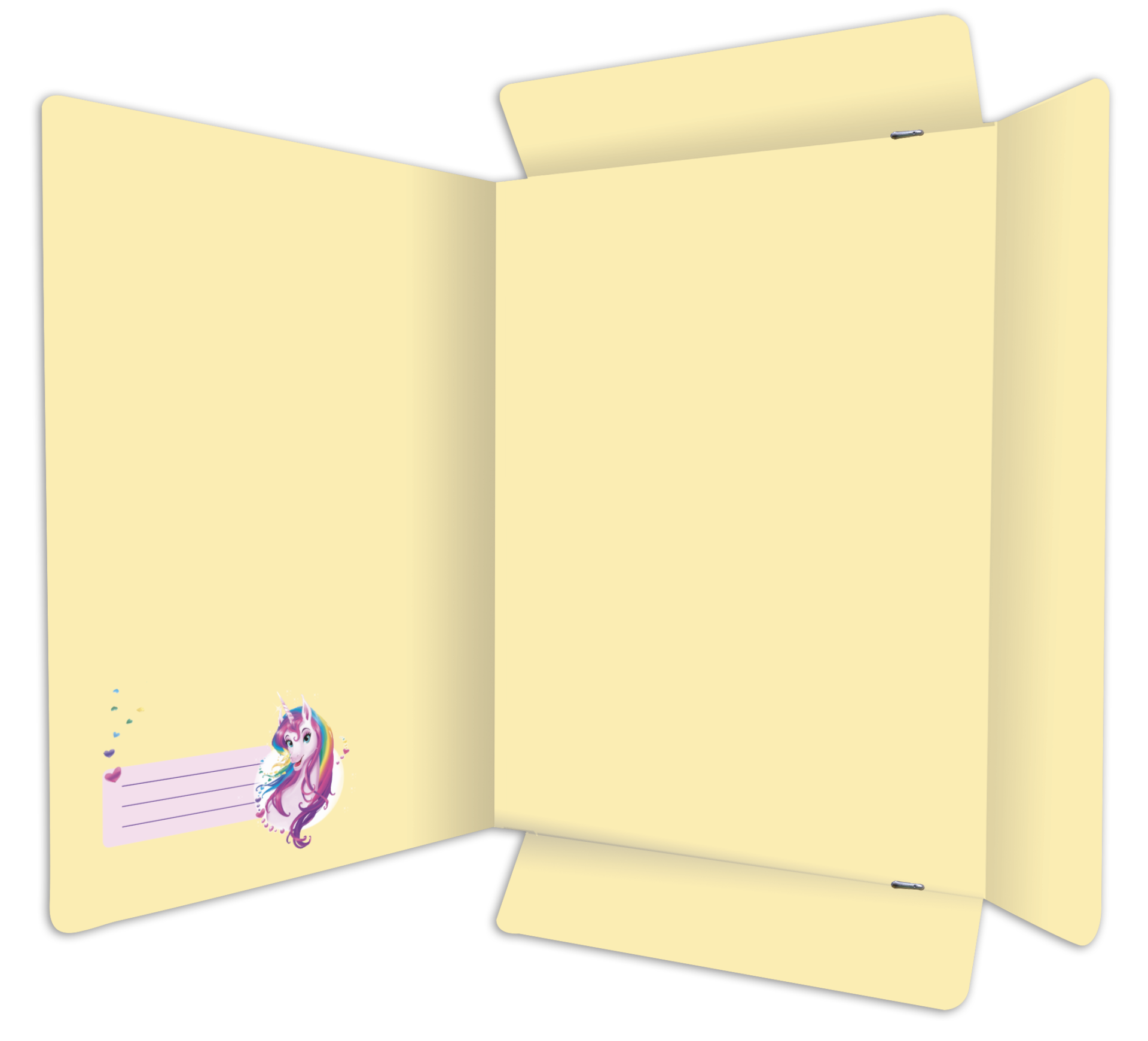 rnk-einhornportrait-postmappe-din-a4-gelb-mit-gummizug image 2
