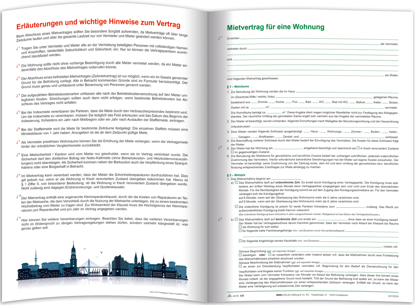 rnk-mietvertrag-wohnraum-hamburger-fassung-mit-wohnungsgeberbescheinigung image 2