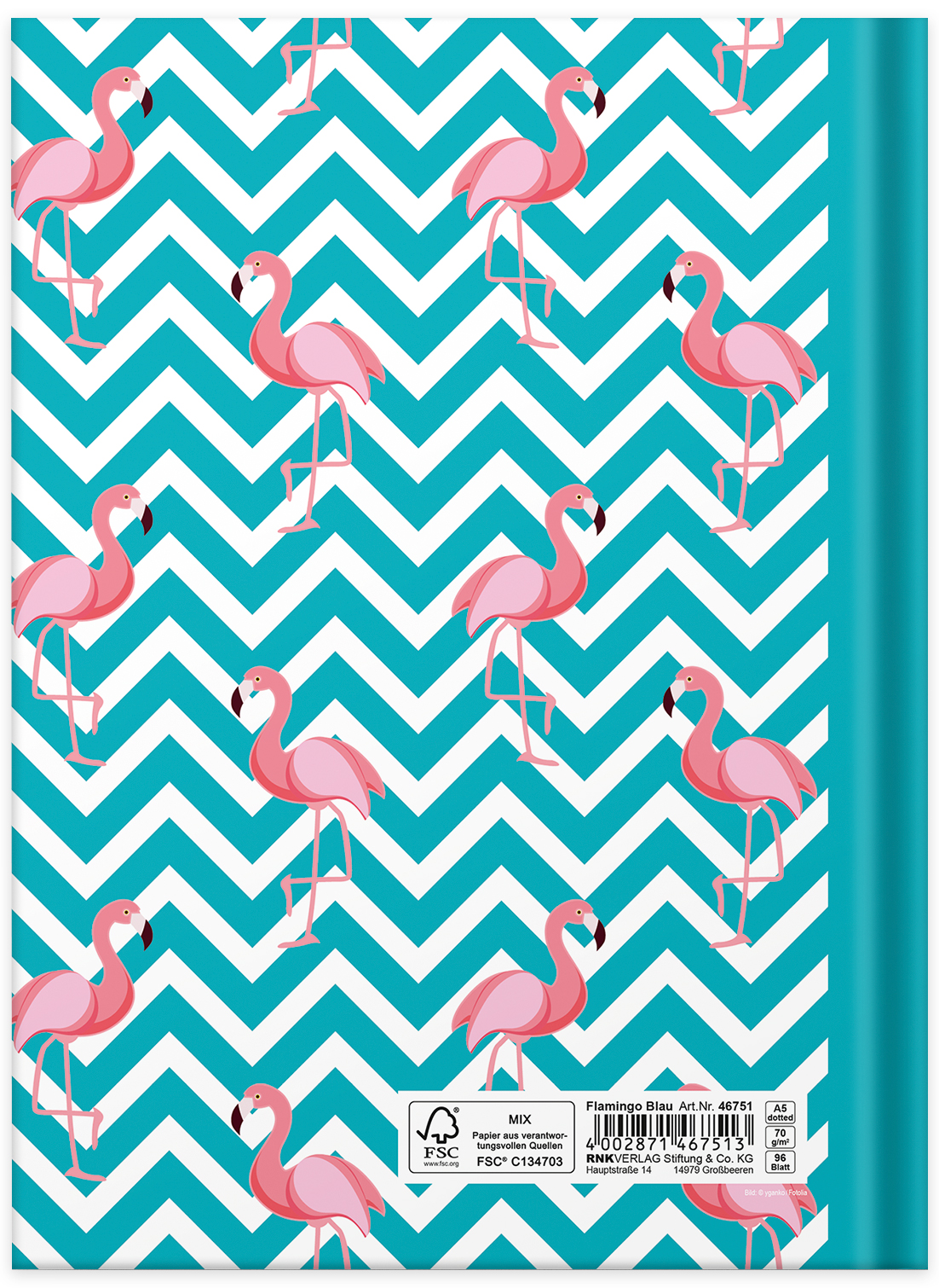 rnk-flamingo-blau-notizbuch-a5-dotted-1-st-ck image 2