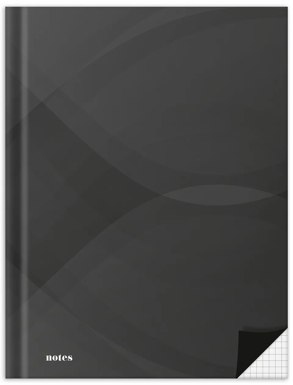 rnk-notes-carbon-black-notizbuch-a5-kariert-96-blatt image 1
