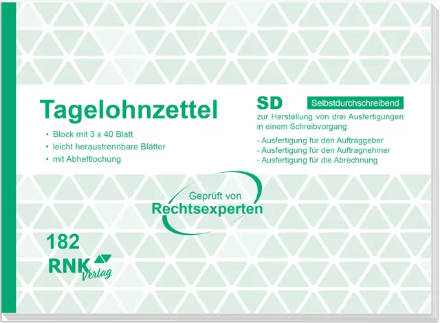 rnk-tagelohnzettel-din-a5-block-selbstdurchschreibend image 1