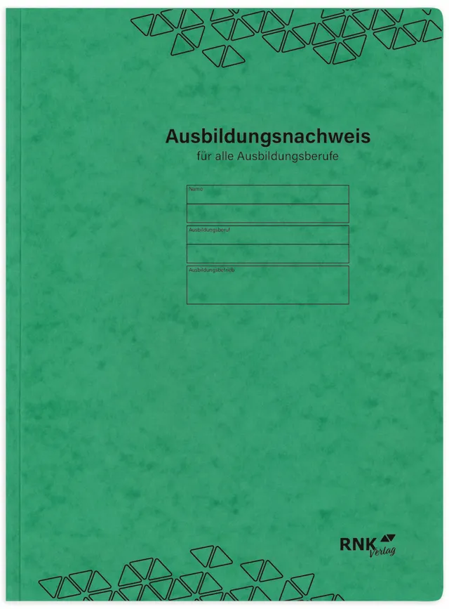 rnk-ausbildungsnachweis-hefter-din-a4-spezialkarton-gr-n-1-st-ck image 1