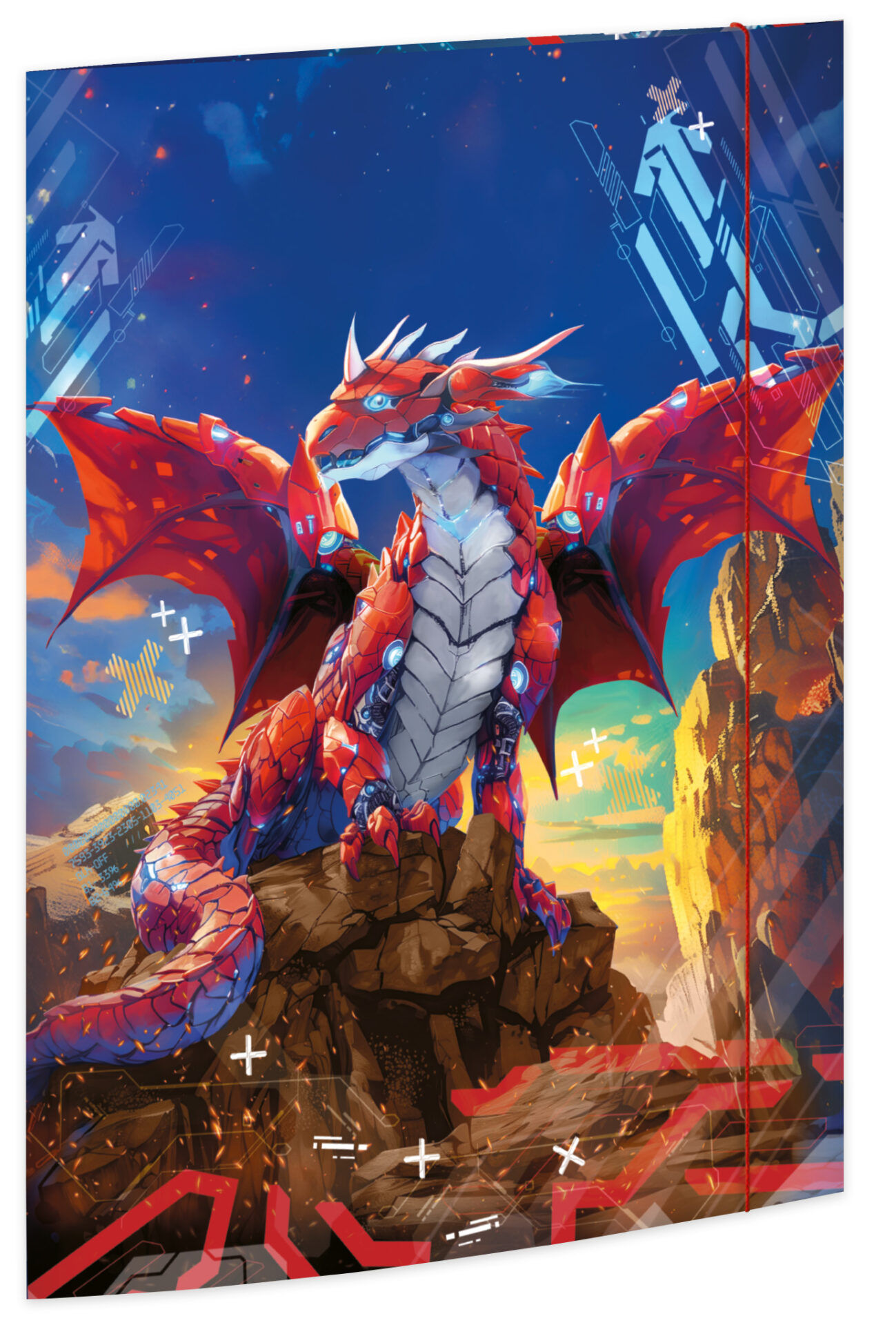 rnk-robo-drache-zeichenmappe-a3-karton-mit-gummizug image 1