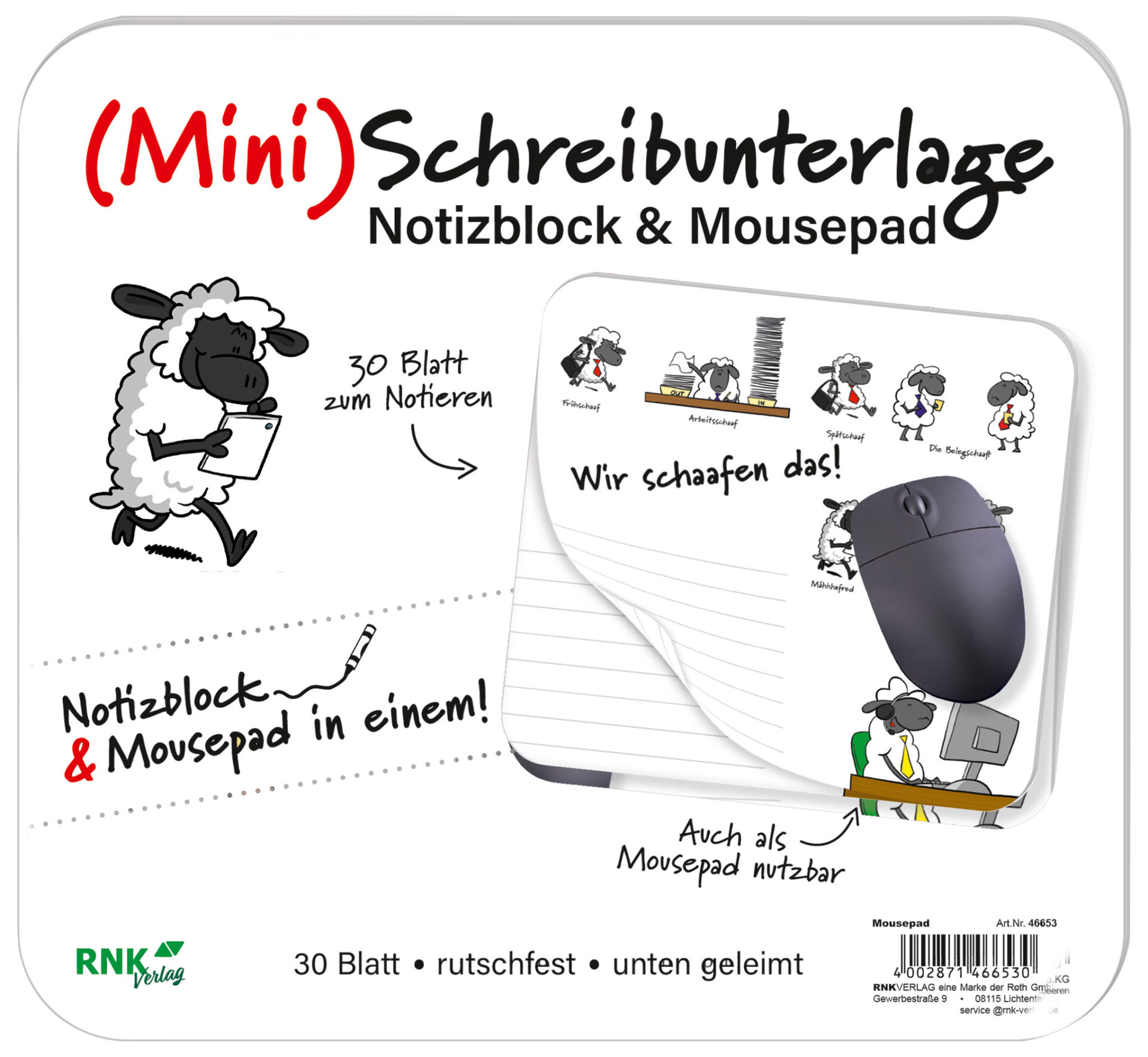 rnk-mini-schreibunterlage-mousepad-wir-schaafen-das-30-blatt image 3
