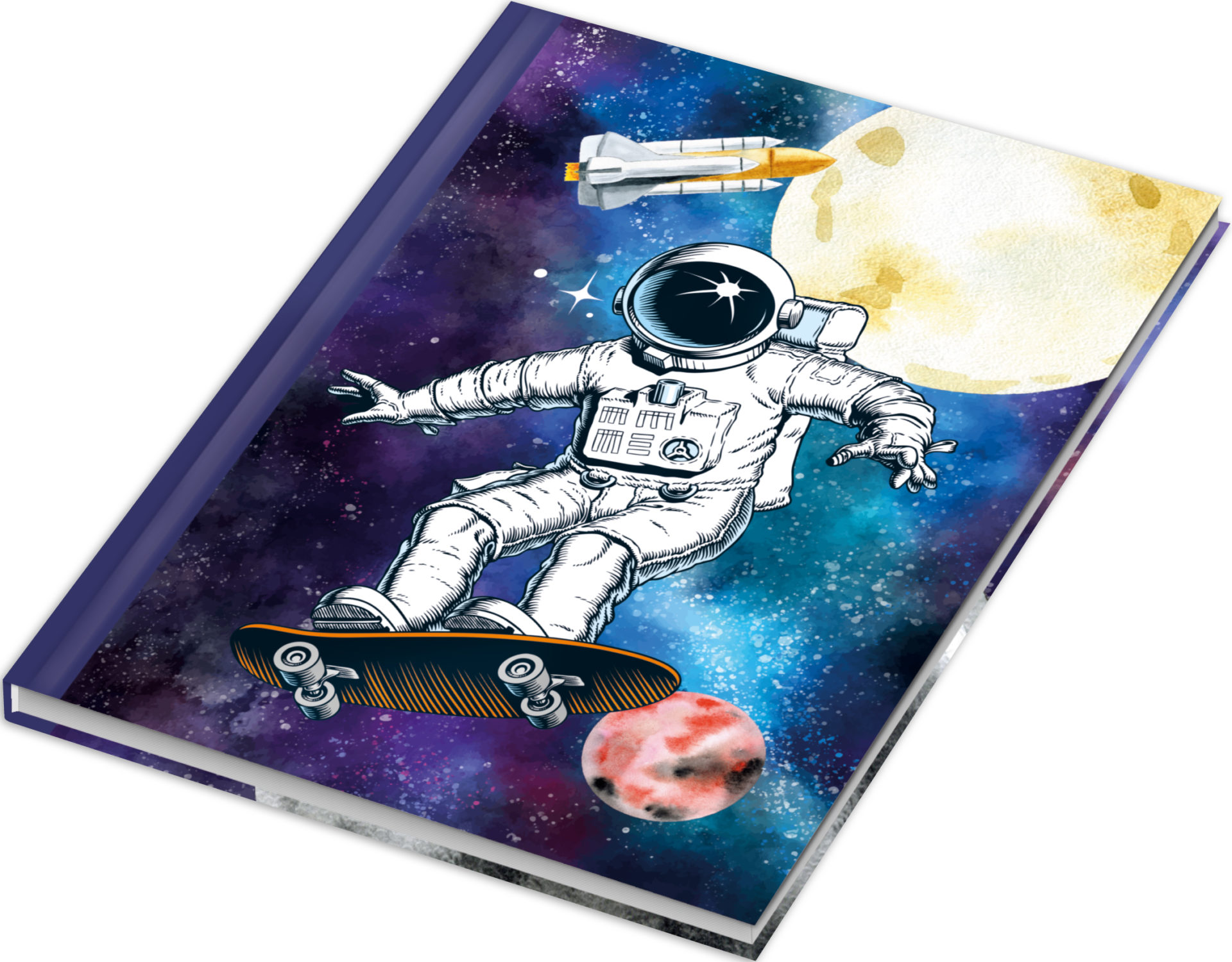 rnk-skatonaut-notizbuch-din-a4-blanko-hardcover image 4