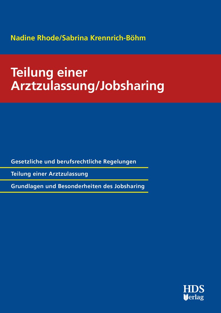 hds-rzte-teilung-arztzulassung-jobsharing-buch-1-auflage image 1