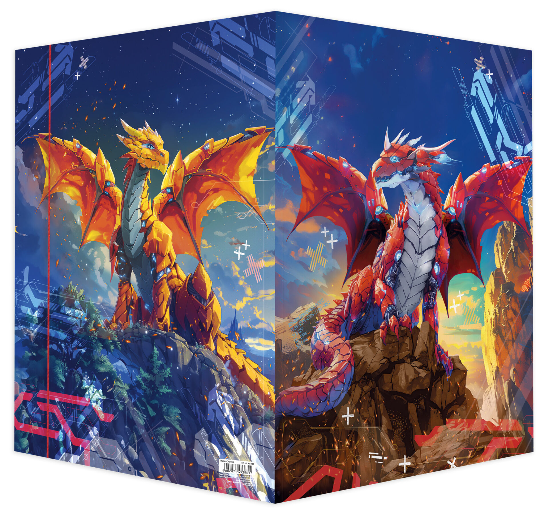 rnk-robo-drache-zeichenmappe-a3-karton-mit-gummizug image 3