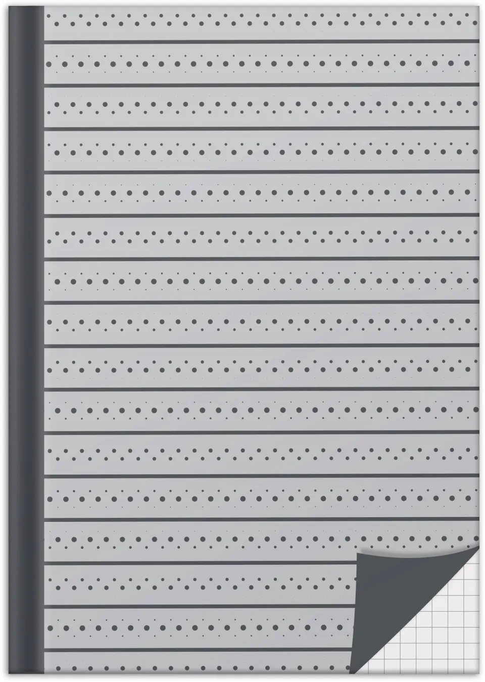 rnk-notizbuch-grey-din-a5-kariert-hardcover-96-blatt image 1