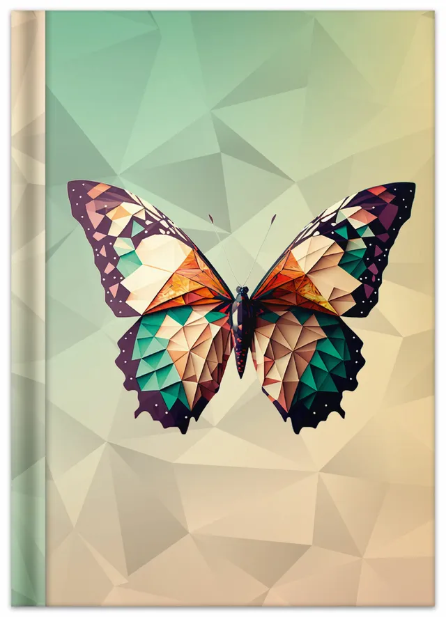 rnk-notizbuch-schmetterling-din-a5-kariert-hardcover-96-blatt image 1