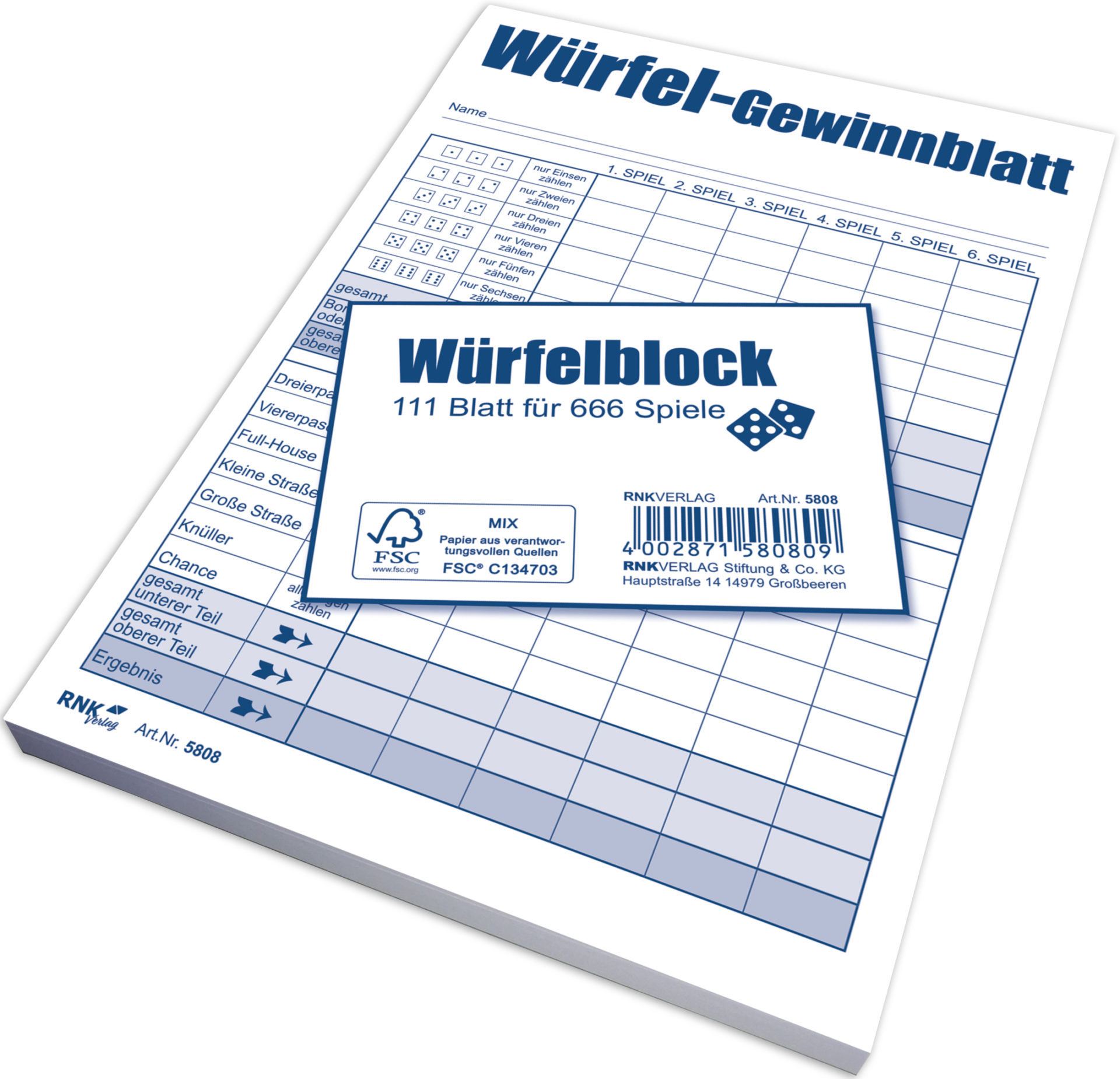 rnk-spiel-freizeit-w-rfelspiel-gewinnblatt-din-a6-111-blatt-f-r-666-spiele image 4