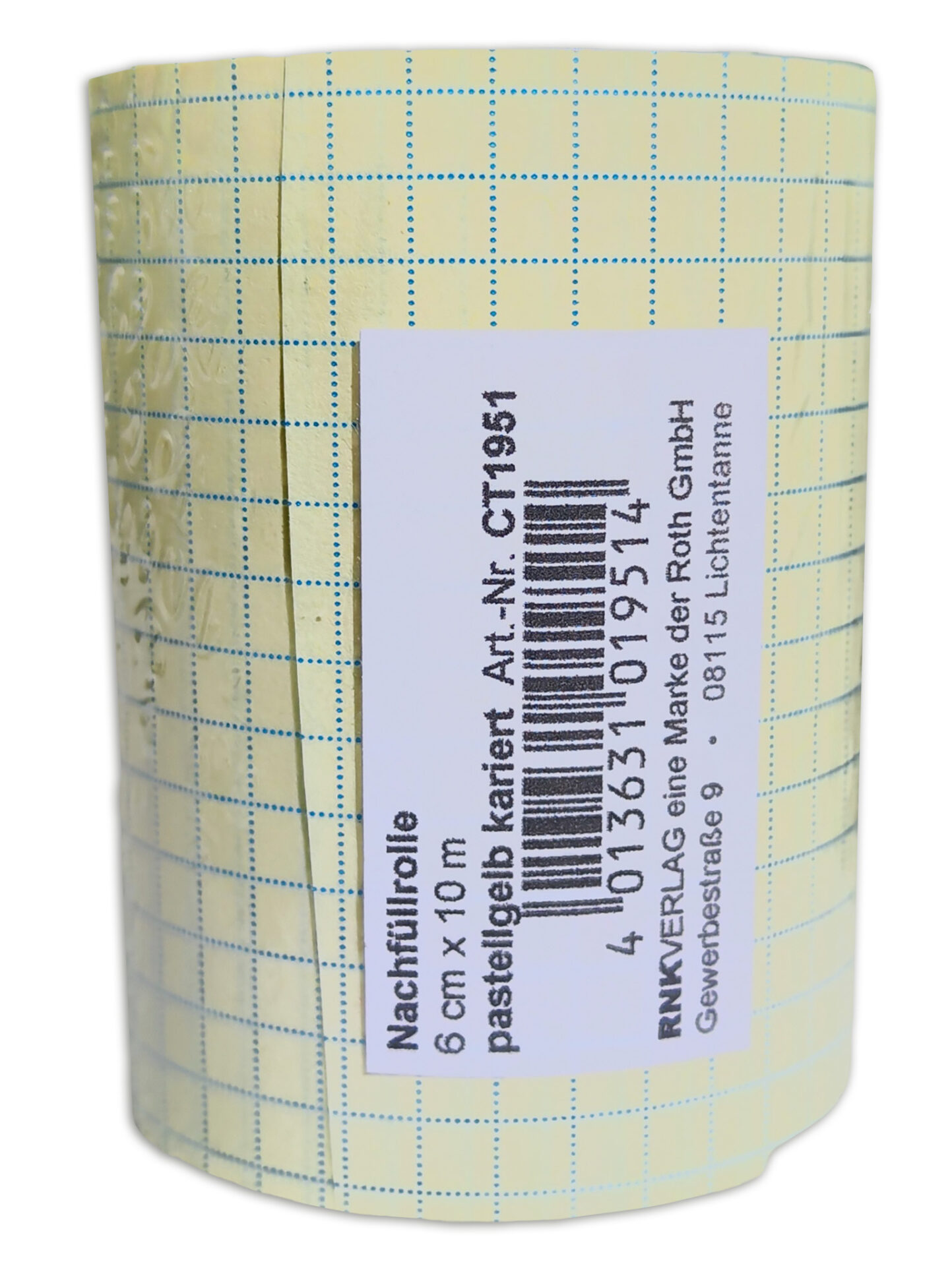 rnk-nachf-llrolle-haftnotizen-60-mm-pastellgelb-kariert image 2
