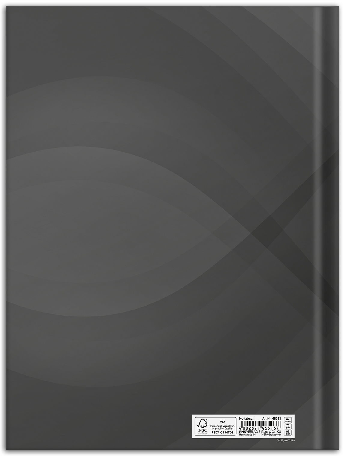 rnk-notes-carbon-black-notizbuch-din-a4-liniert image 2
