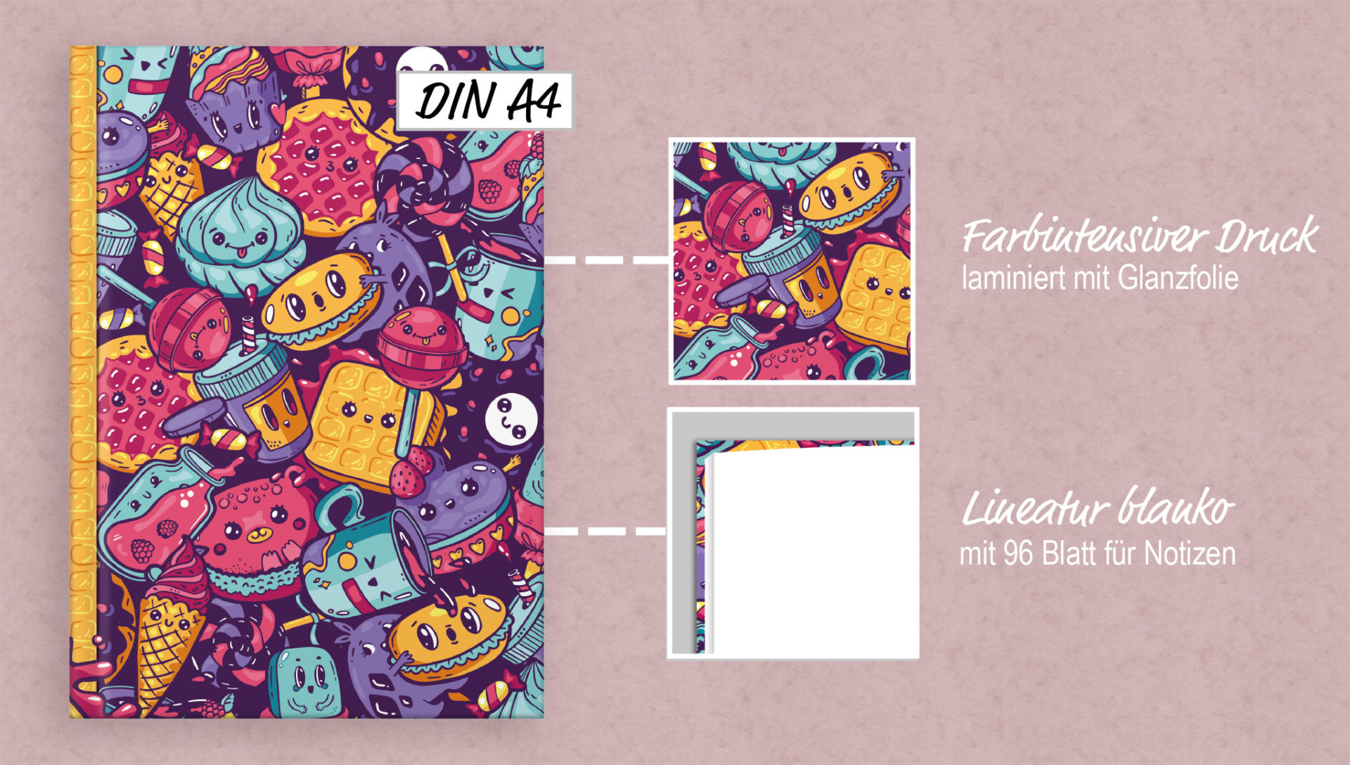 rnk-sweets-notizbuch-din-a4-blanko-unliniert image 5