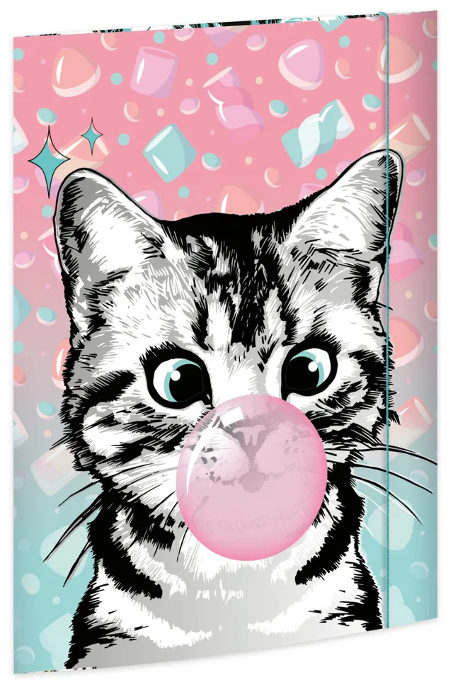 rnk-sweet-cat-zeichenmappe-a3-karton-mit-gummizug image 1