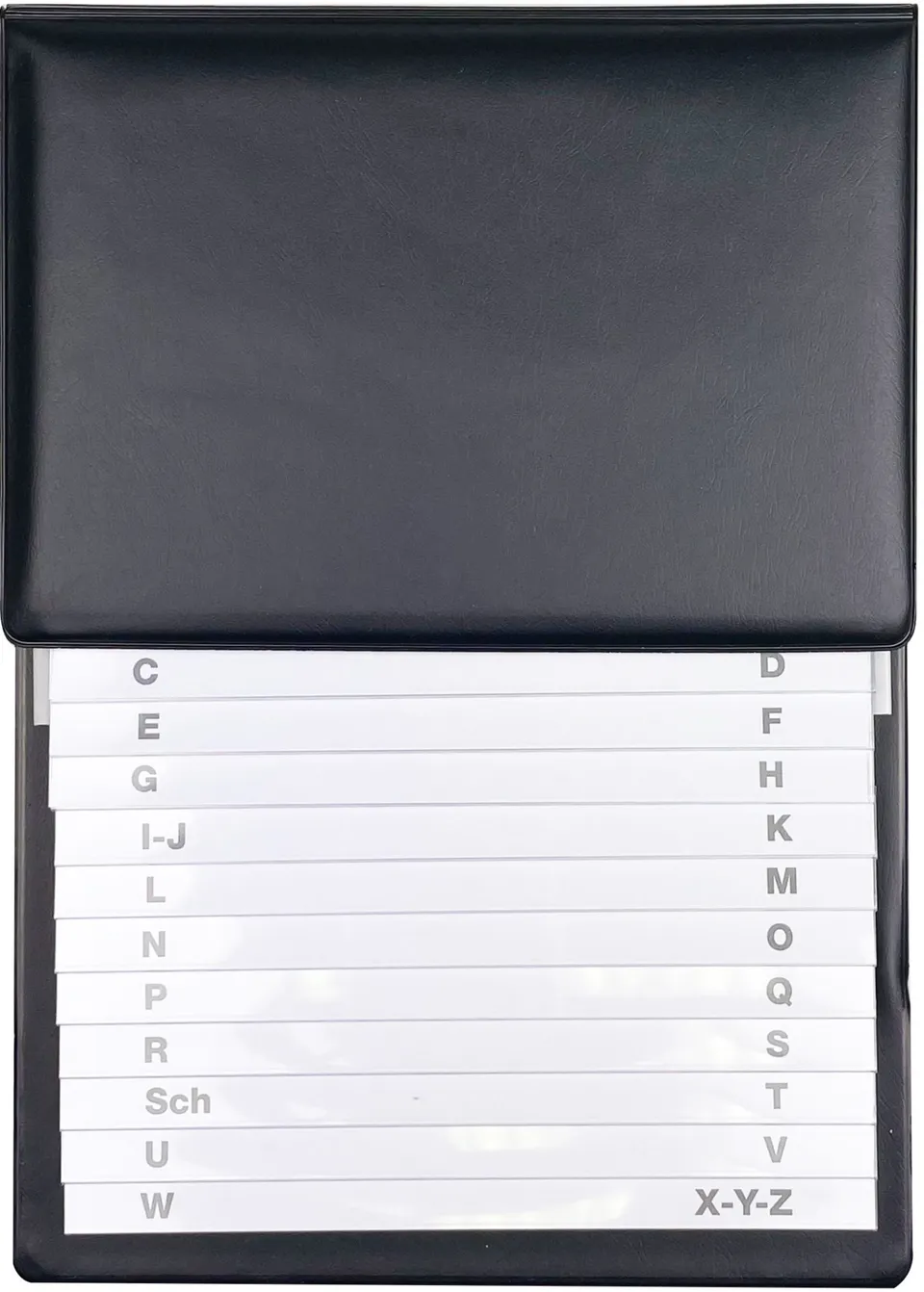 rnk-b-ro-beruf-telefon-klappregister-schwarz-gepolstert-kunstleder image 1