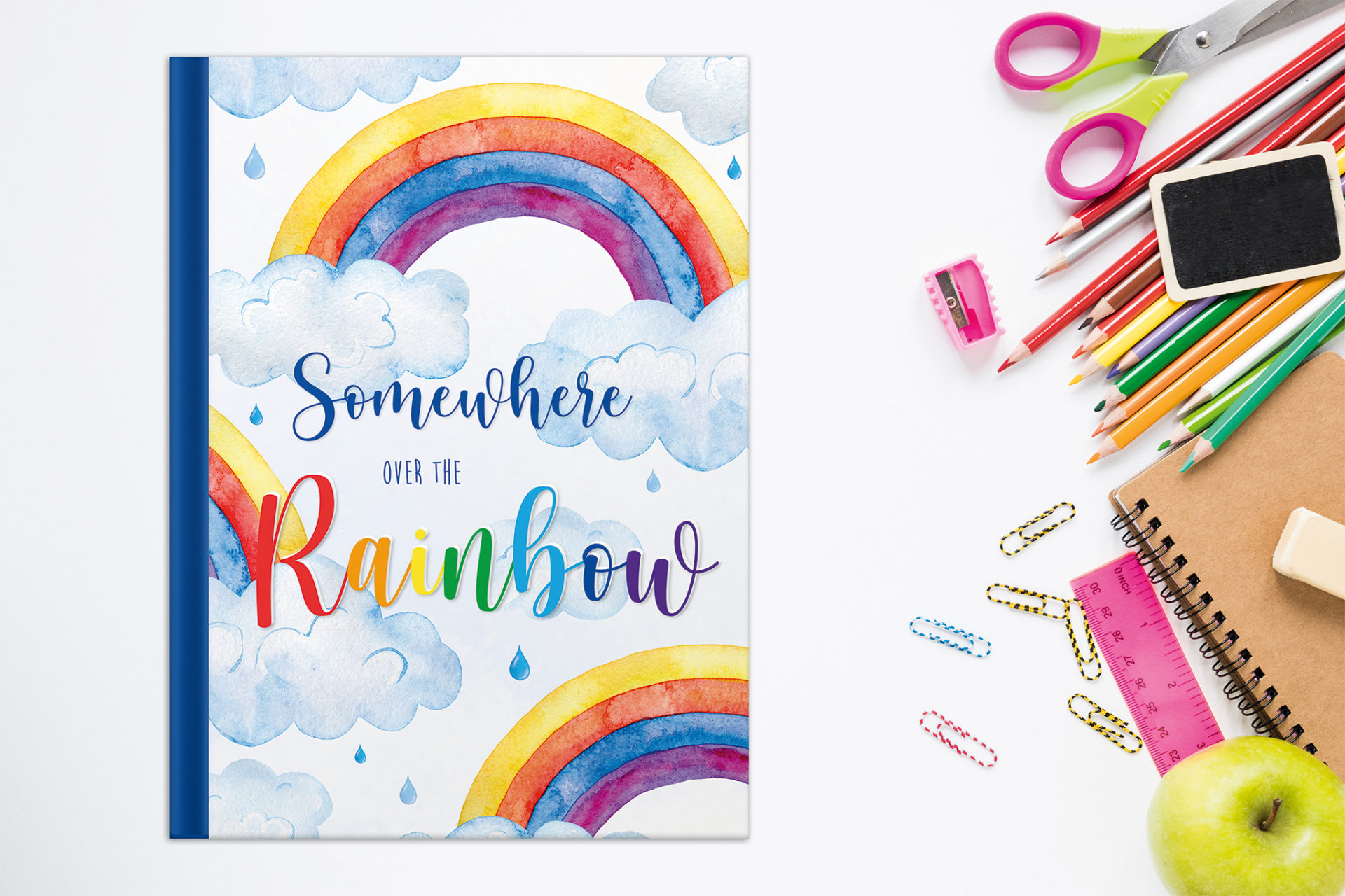 rnk-schul-schreibbedarf-notizbuch-over-the-rainbow-a4-blanko image 4