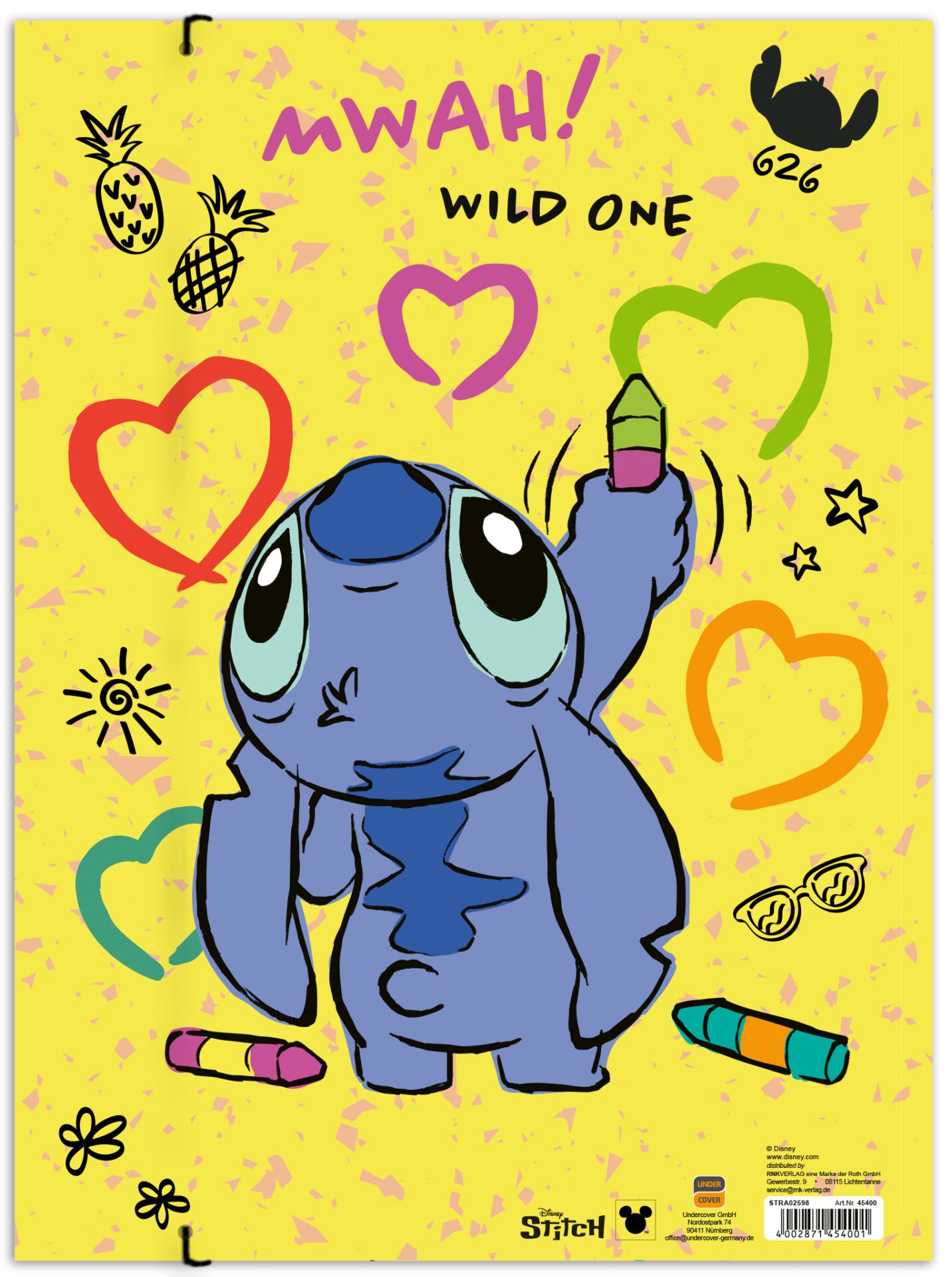 rnk-zeichenmappe-disney-stitch-din-a3-karton-gummizug image 3