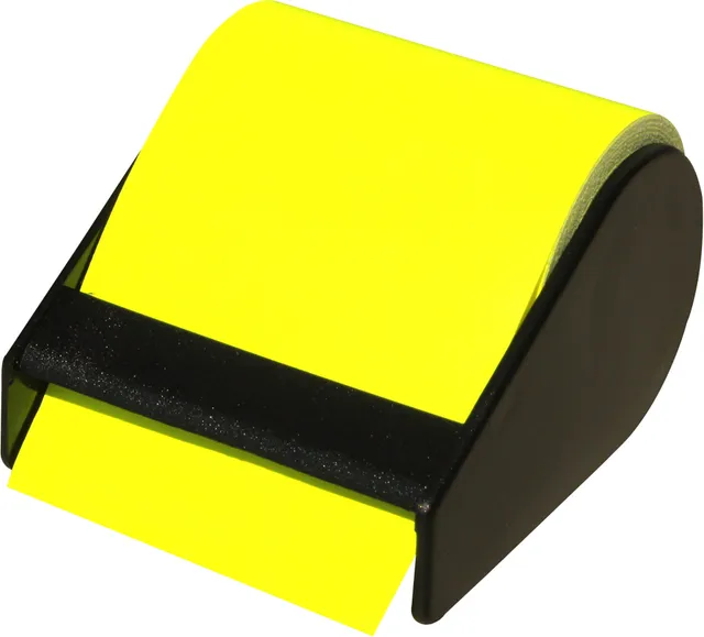 rnk-haftnotizrolle-im-abroller-60-mm-neongelb-nachf-llbar image 1