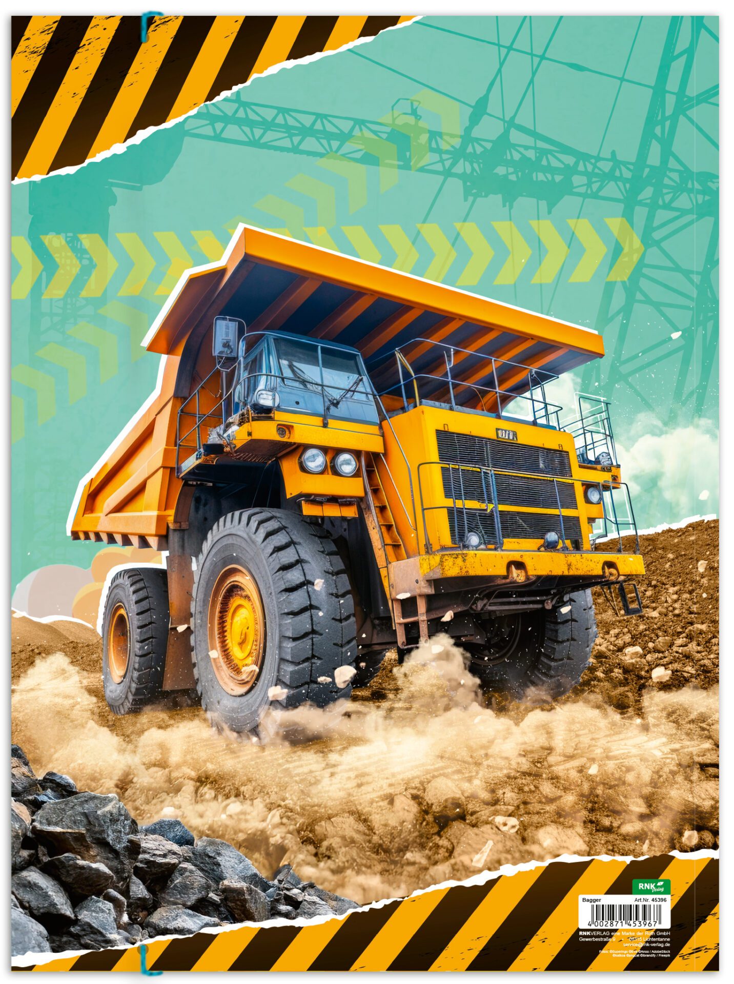 rnk-zeichenmappe-bagger-din-a3-karton-mit-gummizug image 3