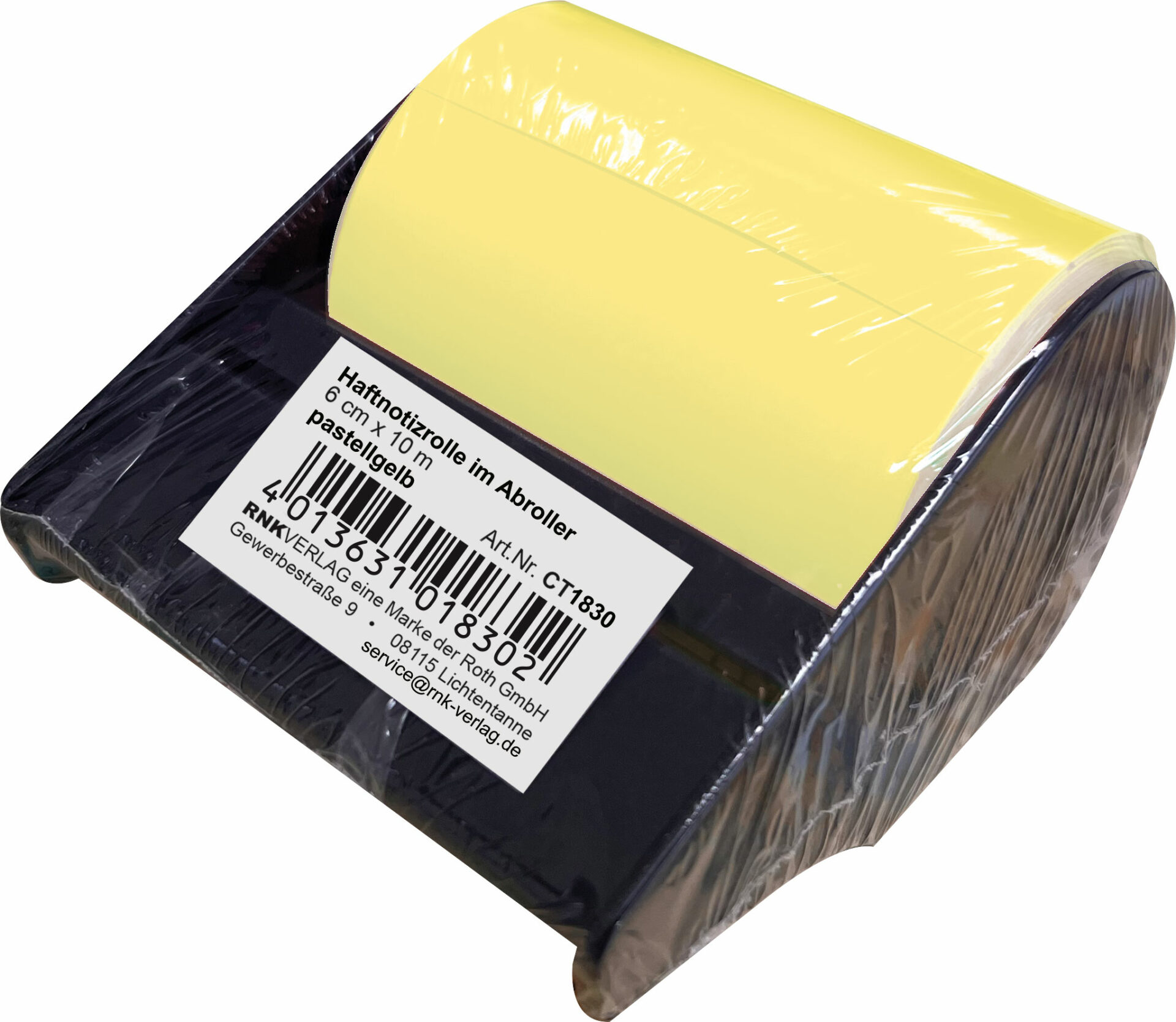 rnk-haftnotizrolle-im-abroller-60-mm-pastellgelb-nachf-llbar image 5