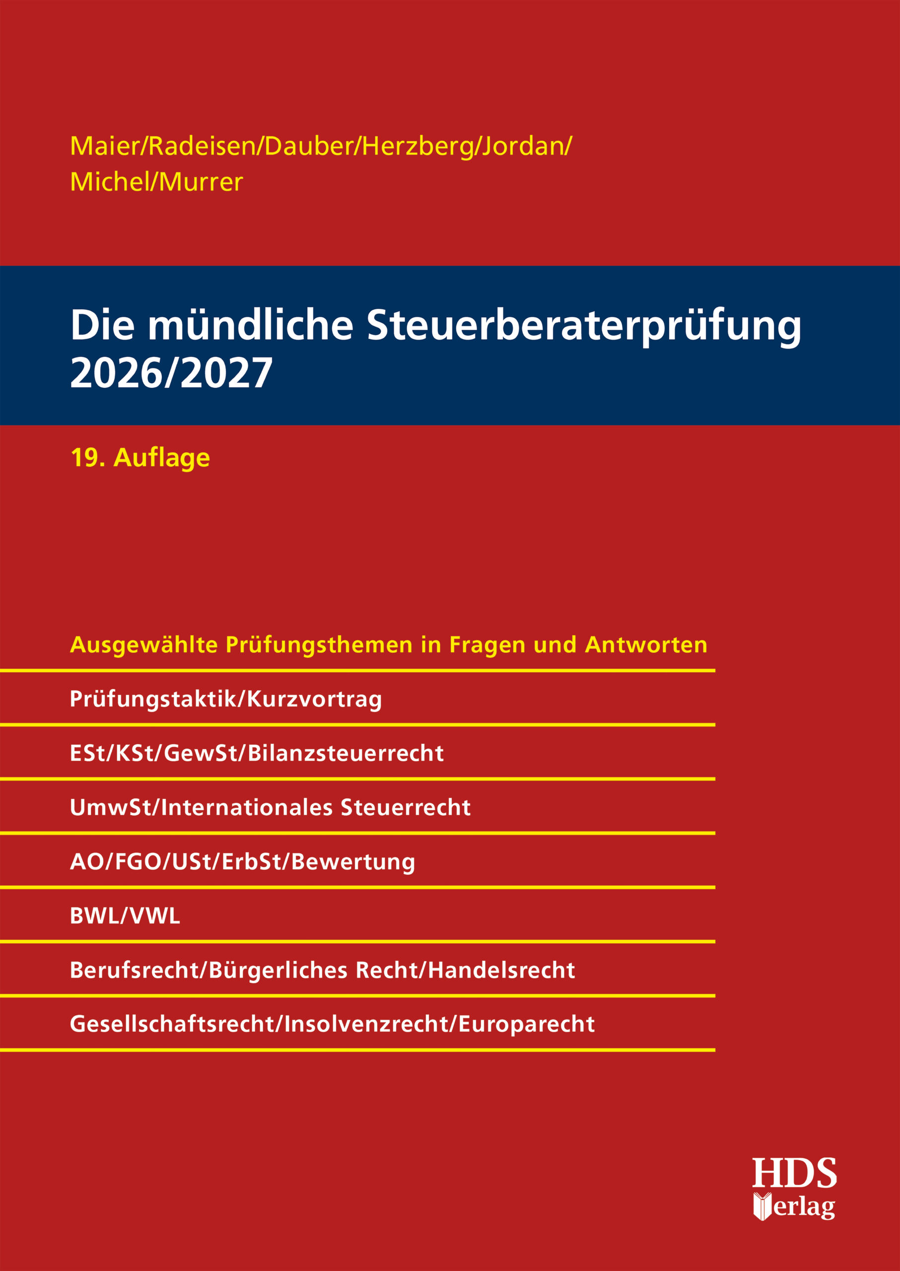 hds-steuerberaterpr-fung-m-ndliche-pr-fung-buch-19-auflage-2026-2027 image 1