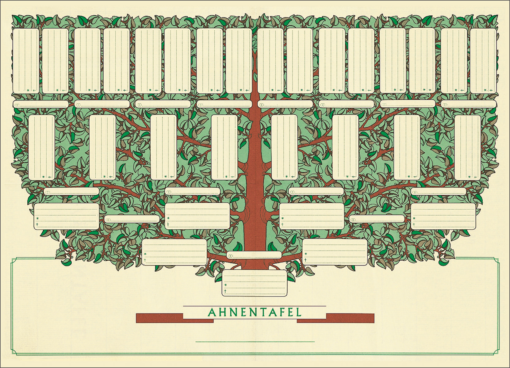 rnk-ahnentafel-kleiner-baum-5-generationen-din-a3-1-st-ck image 1