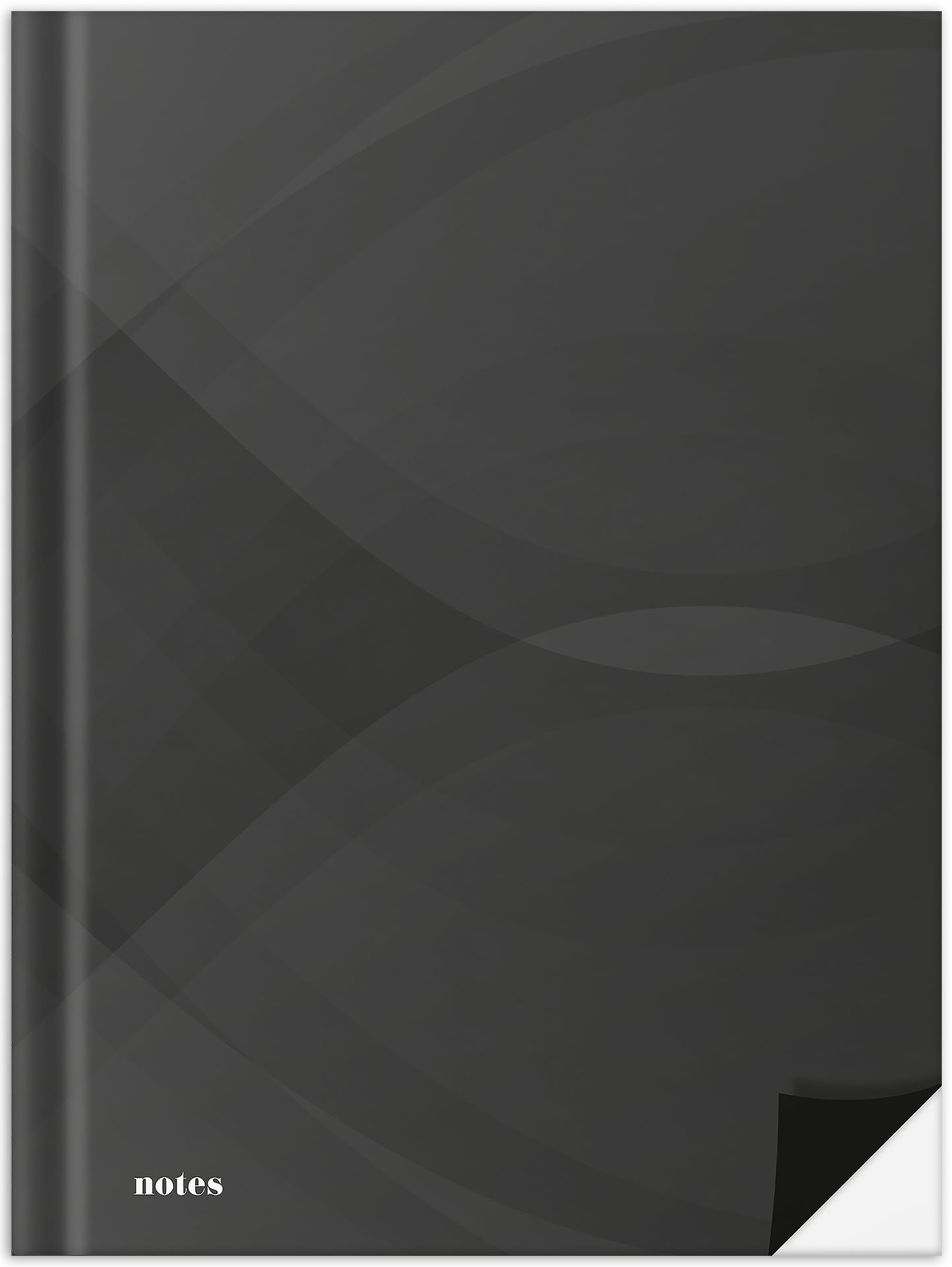 rnk-notizbuch-notes-carbon-black-a5-blanko image 1