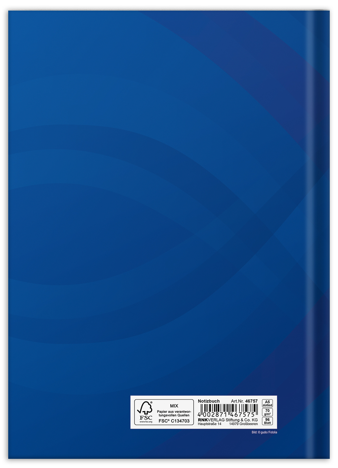 rnk-business-blau-notizbuch-din-a5-dotted-hardcover-96-blatt image 2