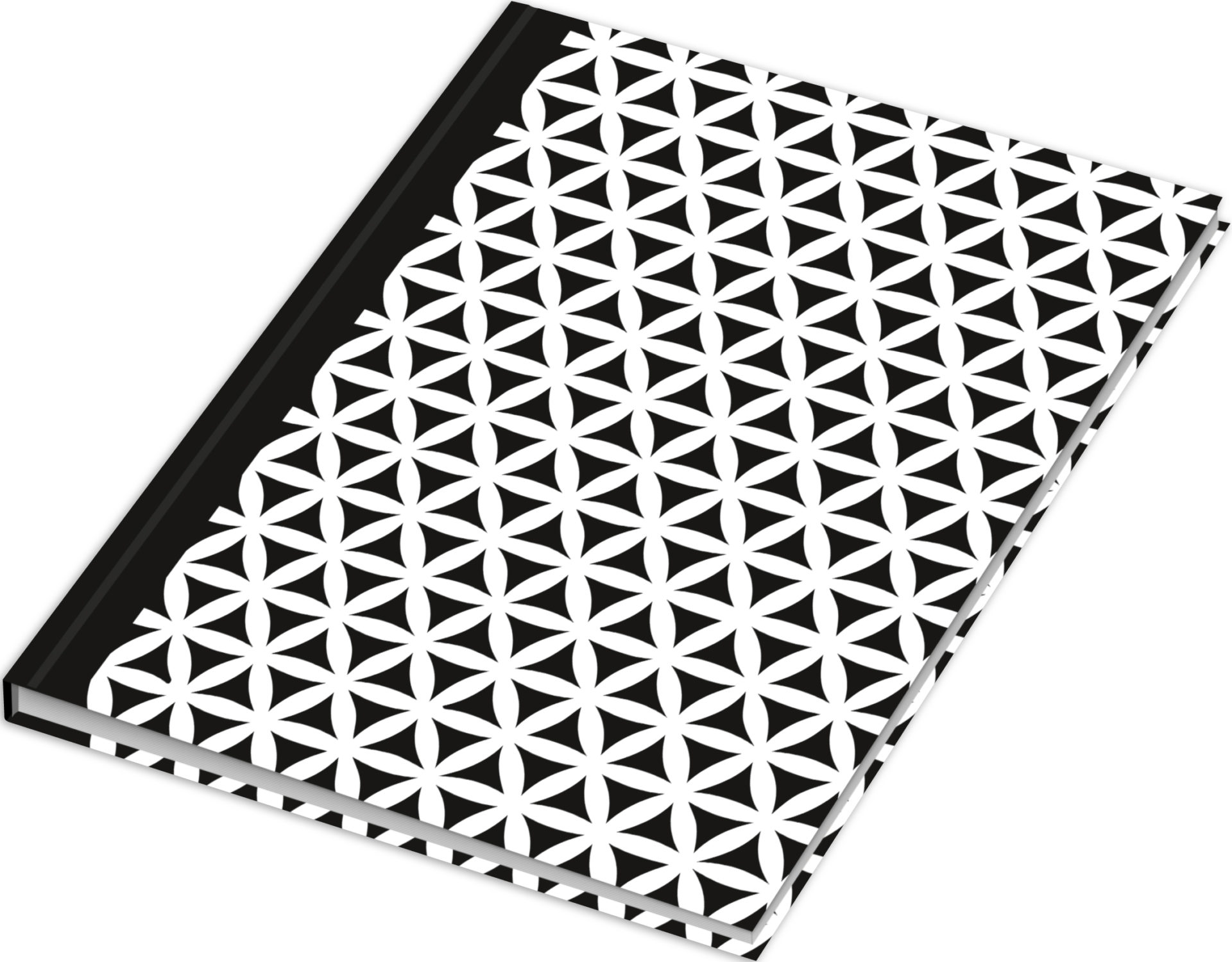 rnk-black-white-flowers-notizbuch-a5-dotted-hardcover image 4