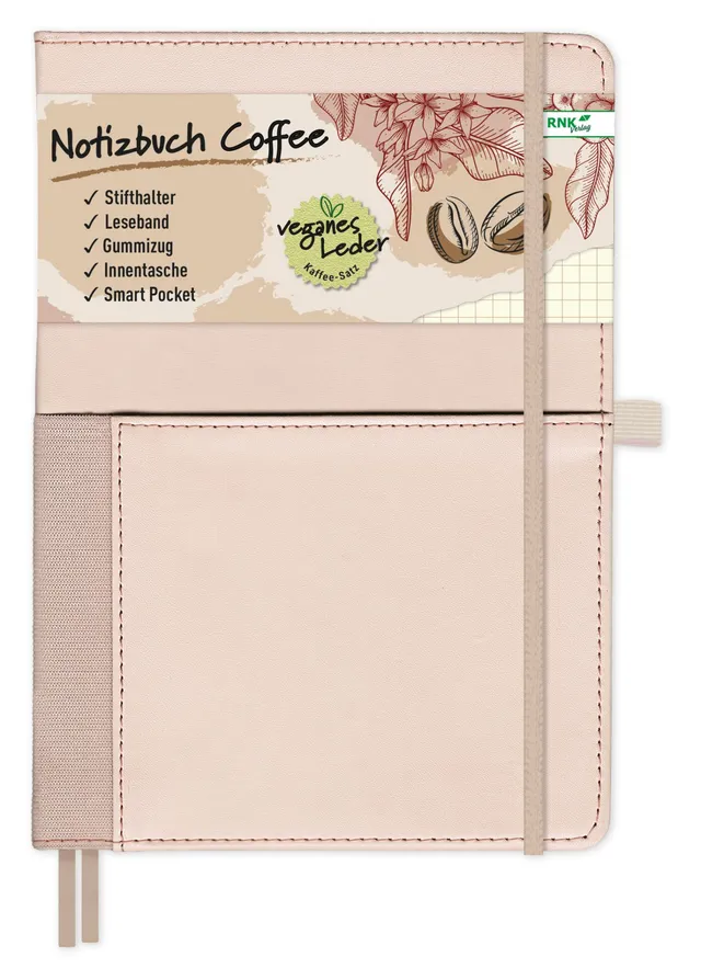 rnk-notizbuch-vegan-coffee-din-a5-kariert-beigerosa image 1