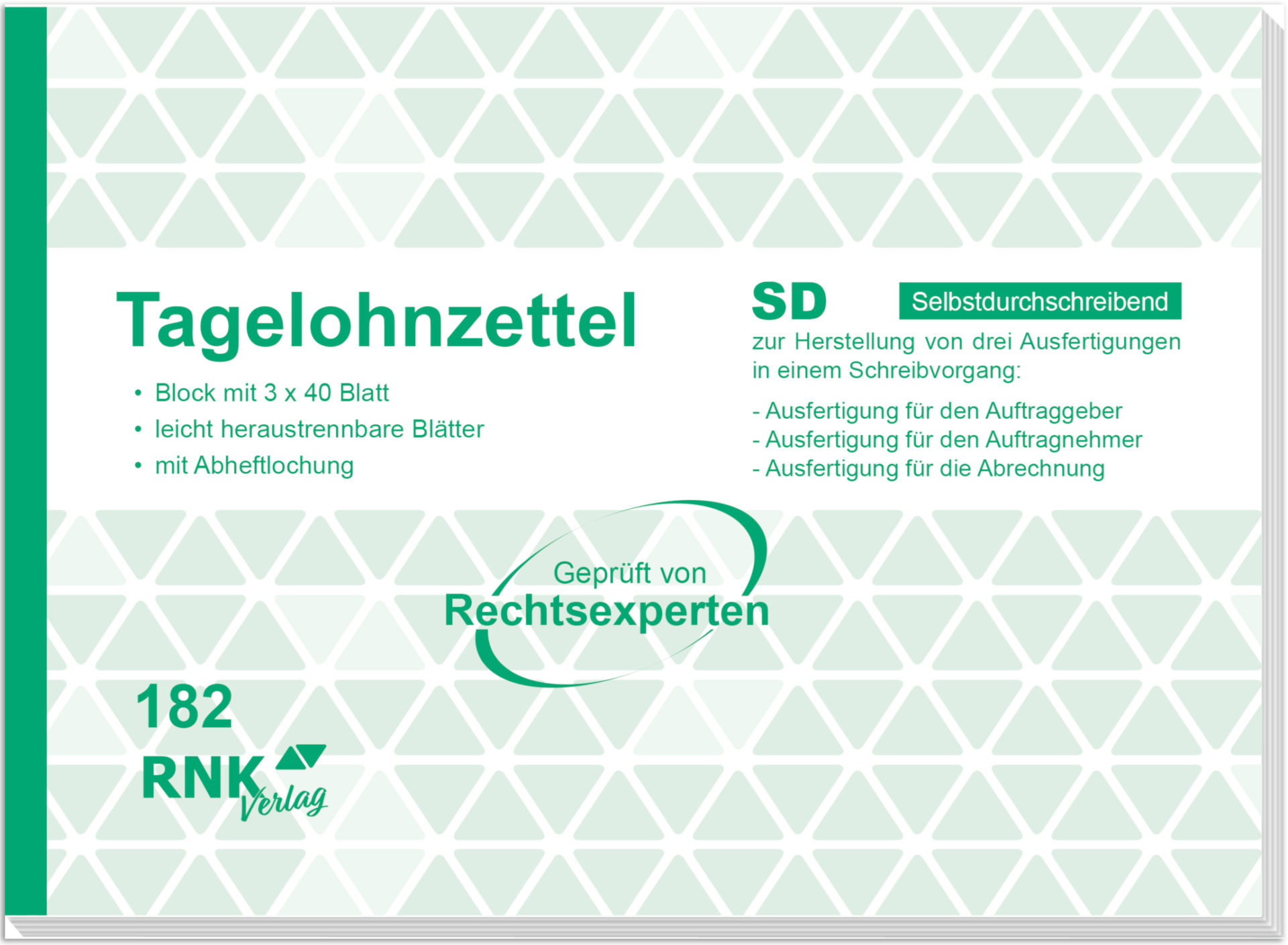 rnk-tagelohnzettel-din-a5-block-selbstdurchschreibend image 1