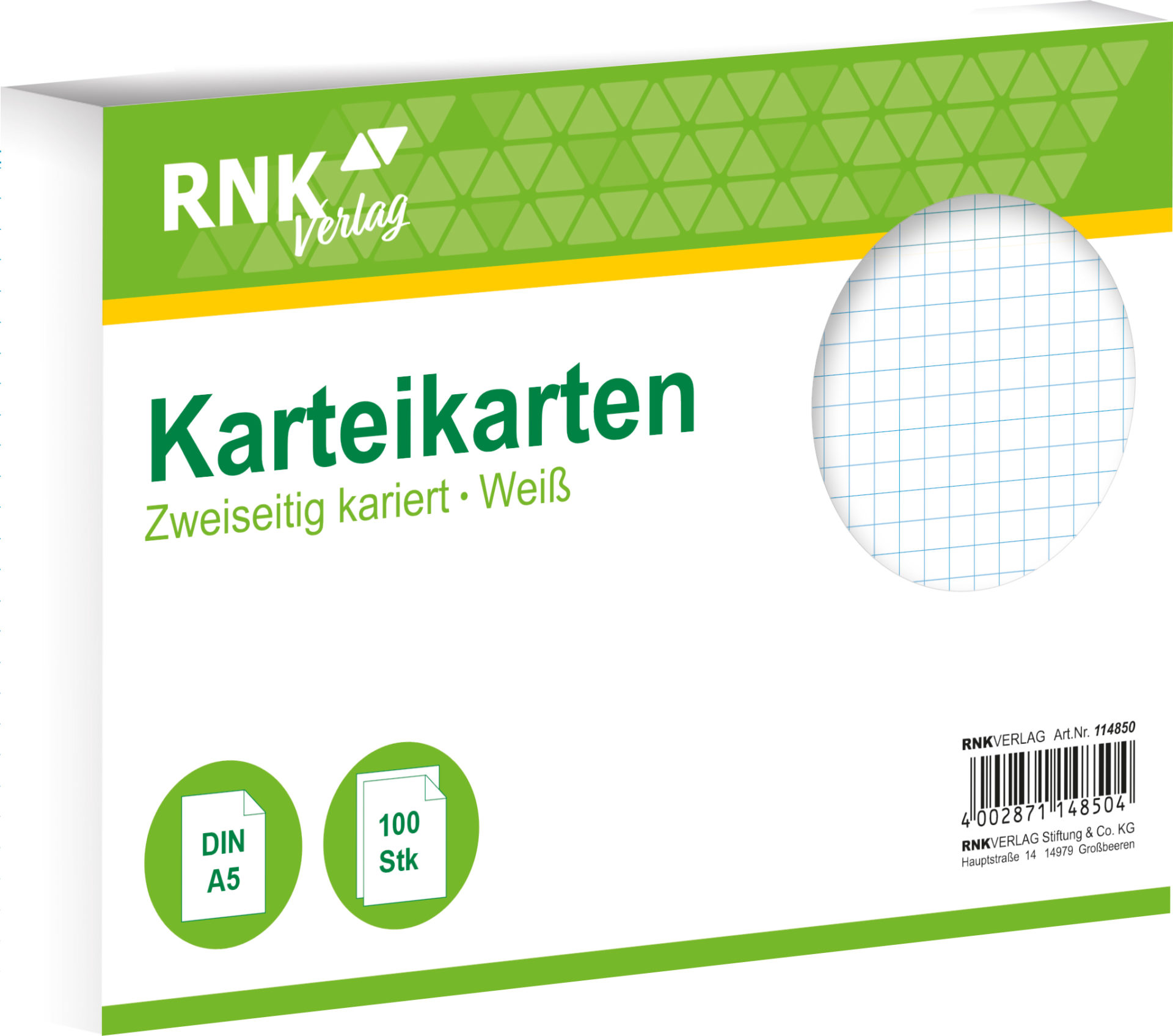 rnk-karteikarten-din-a5-kariert-wei-100-st-ck image 1