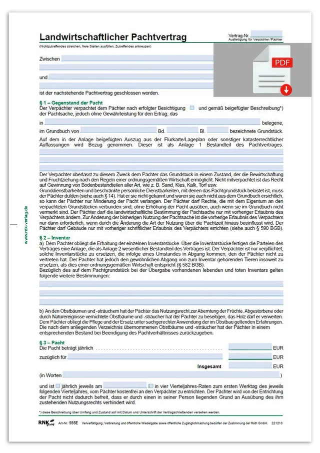 rnk-vertr-ge-formulare-landwirtschaftlicher-pachtvertrag-vordruck image 1