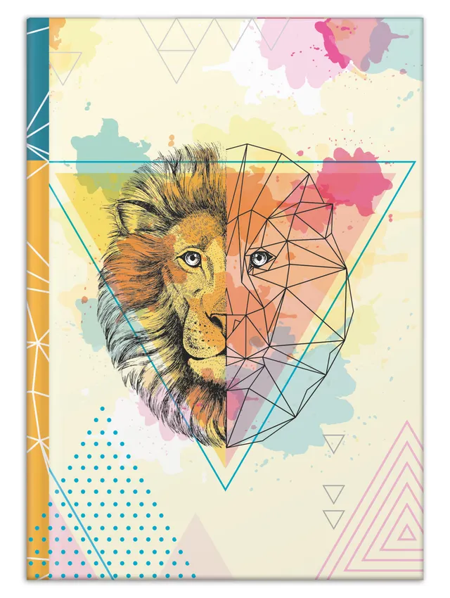 rnk-lion-notizbuch-din-a4-blanko-l-wenmotiv image 1
