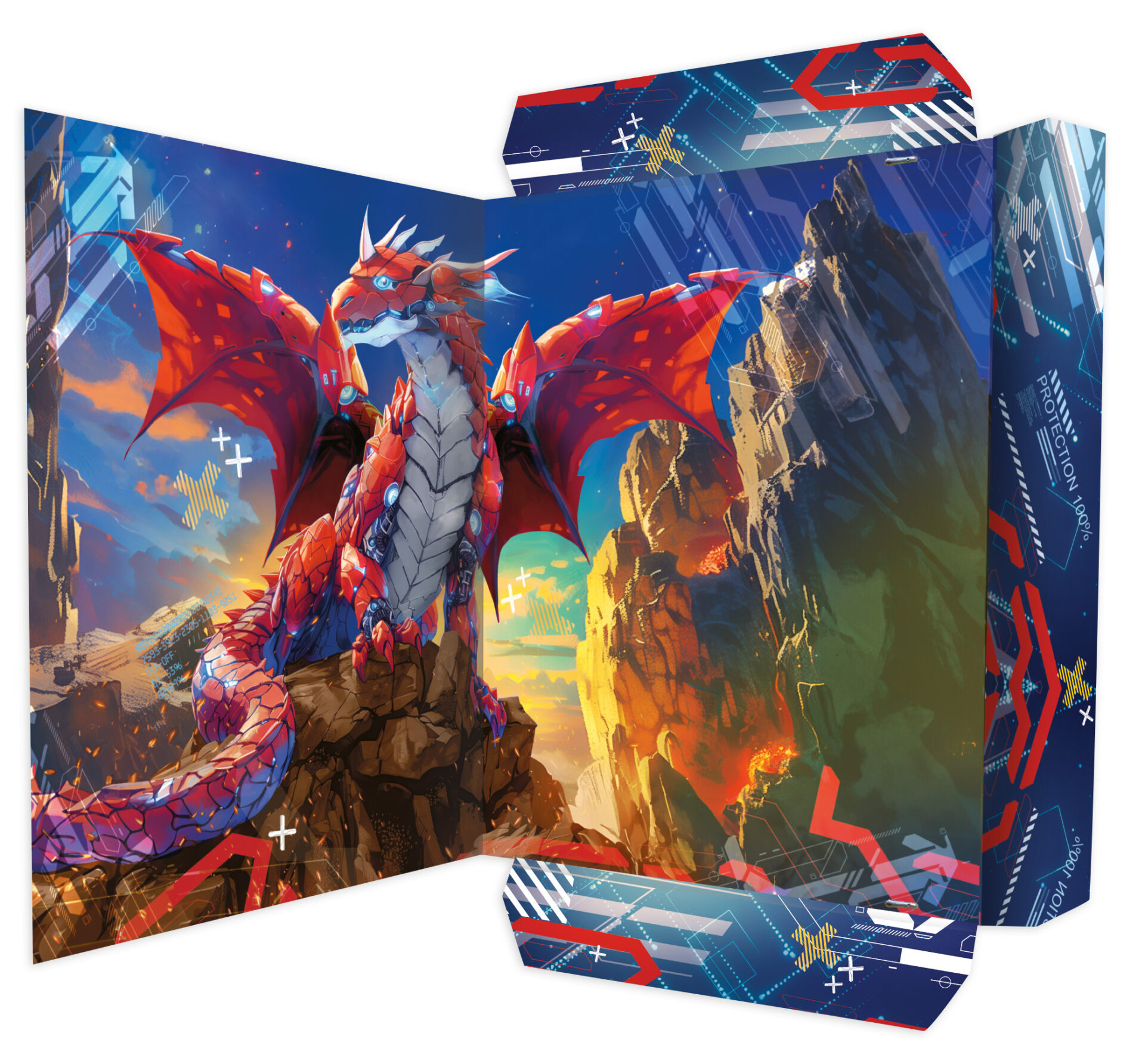 rnk-robo-drache-zeichenmappe-a3-karton-mit-gummizug image 2