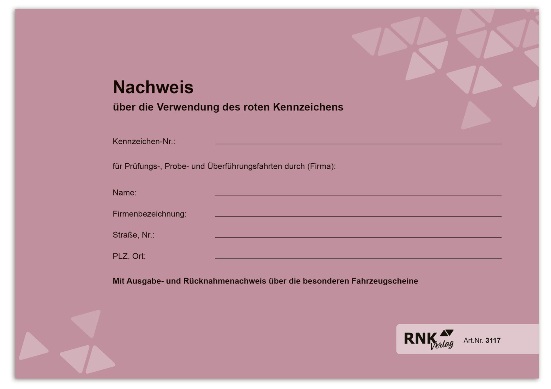rnk-transport-versand-nachweisheft-rote-kennzeichen-din-a5-16-seiten image 1