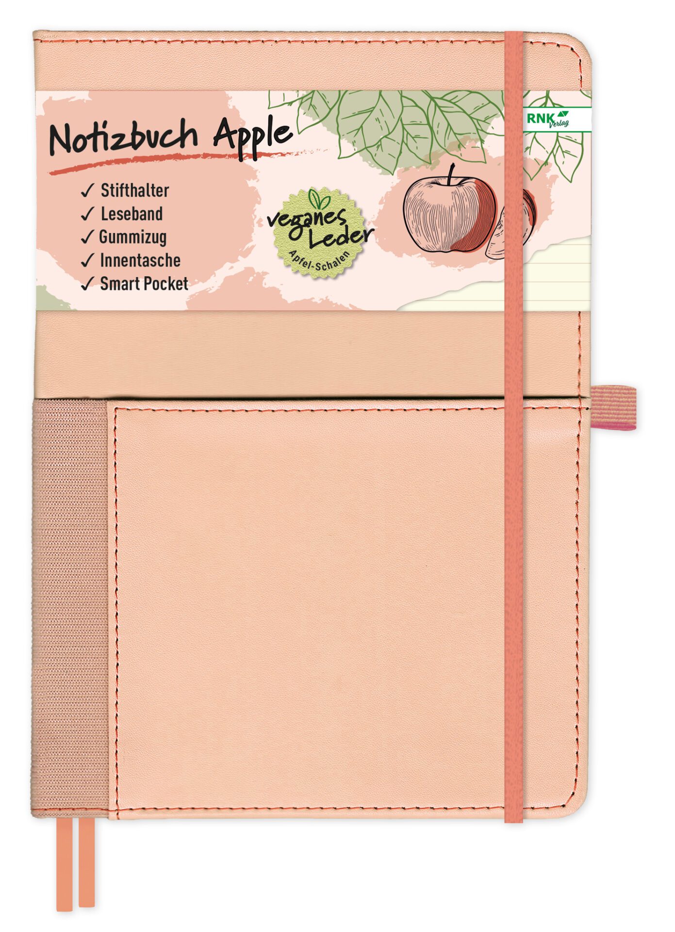 rnk-apple-notizbuch-din-a5-liniert-vegan-pastellgelb-1-st-ck image 1
