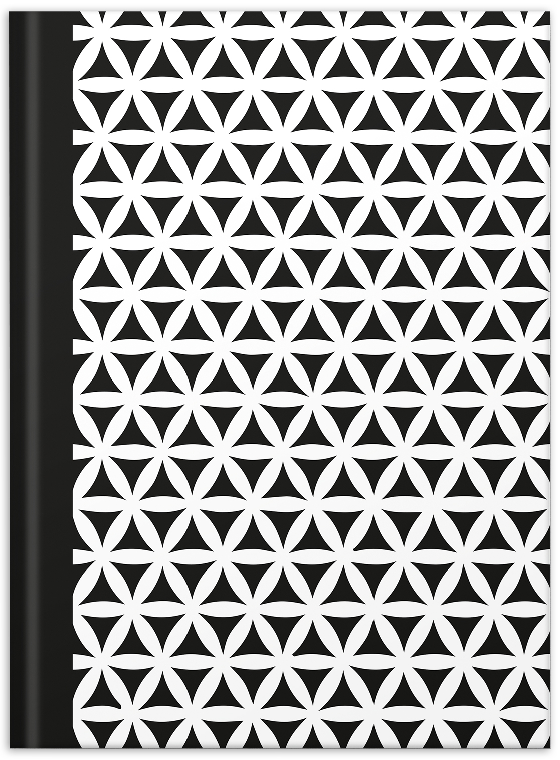 rnk-black-white-flowers-notizbuch-a5-dotted-hardcover image 1
