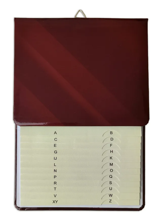 rnk-b-ro-beruf-telefon-klappregister-weinrot-a-z-registerbuch image 1