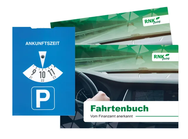 rnk-transport-fahrtenbuch-pkw-din-a6-2er-set-mit-parkscheibe image 1